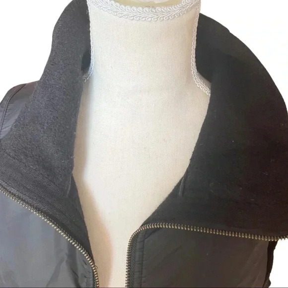 Eileen Fisher Boiled Wool & Nylon Mixed-Media Stand-Collar Zip Vest - Picture 6 of 10